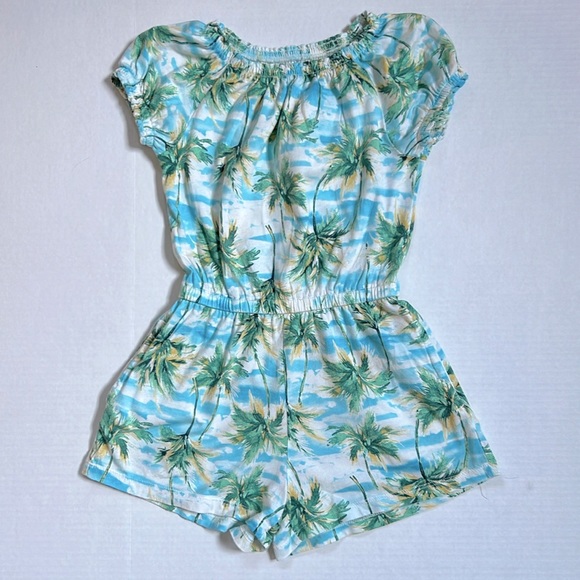 Old Navy Puff-Sleeve Jersey-Knit Romper Size Small (6-7) - Picture 2 of 11